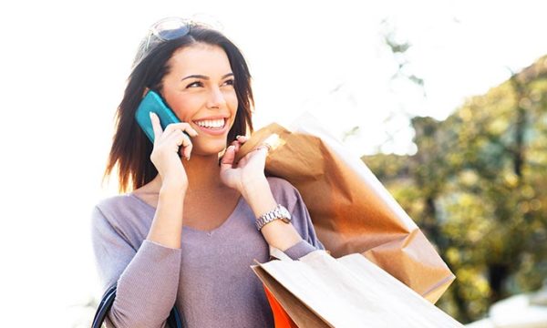 woman talking to work at home customer service retail job