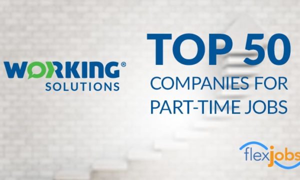 working solutions logo and title that read top 50 companies for part time jobs