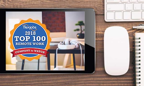 tablet and desktop with mouse and keyboard on desktop with flexjob with best remote places to work