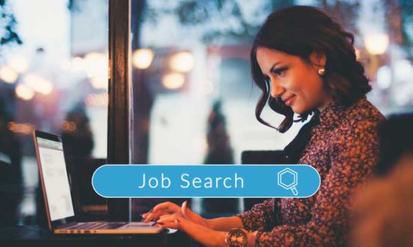 woman looking for work at home job online