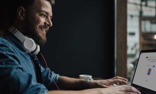 man applying for a work from home job