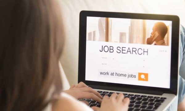 woman looking for work at home job