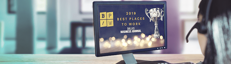 woman looking at computer screen that lists working solutions as the best places to work 