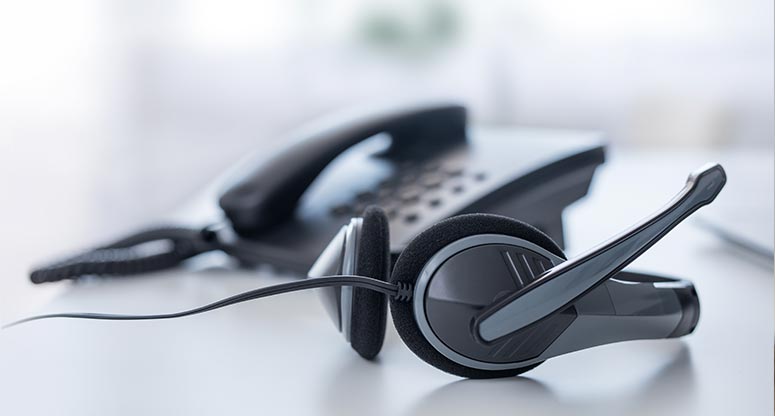 what to buy when setting up home office, headset and telephone on home desk