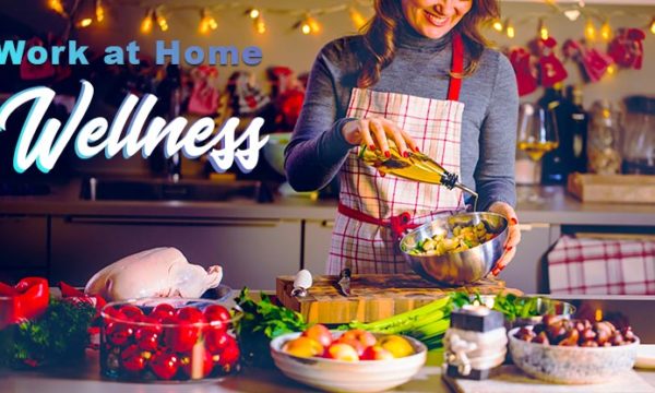 work at home woman cooking healthy meals for the holidays