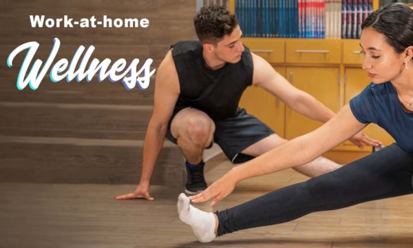 young people exercise when working from home