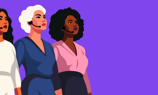 Illustration of three empowered women of different diversities standing strong.